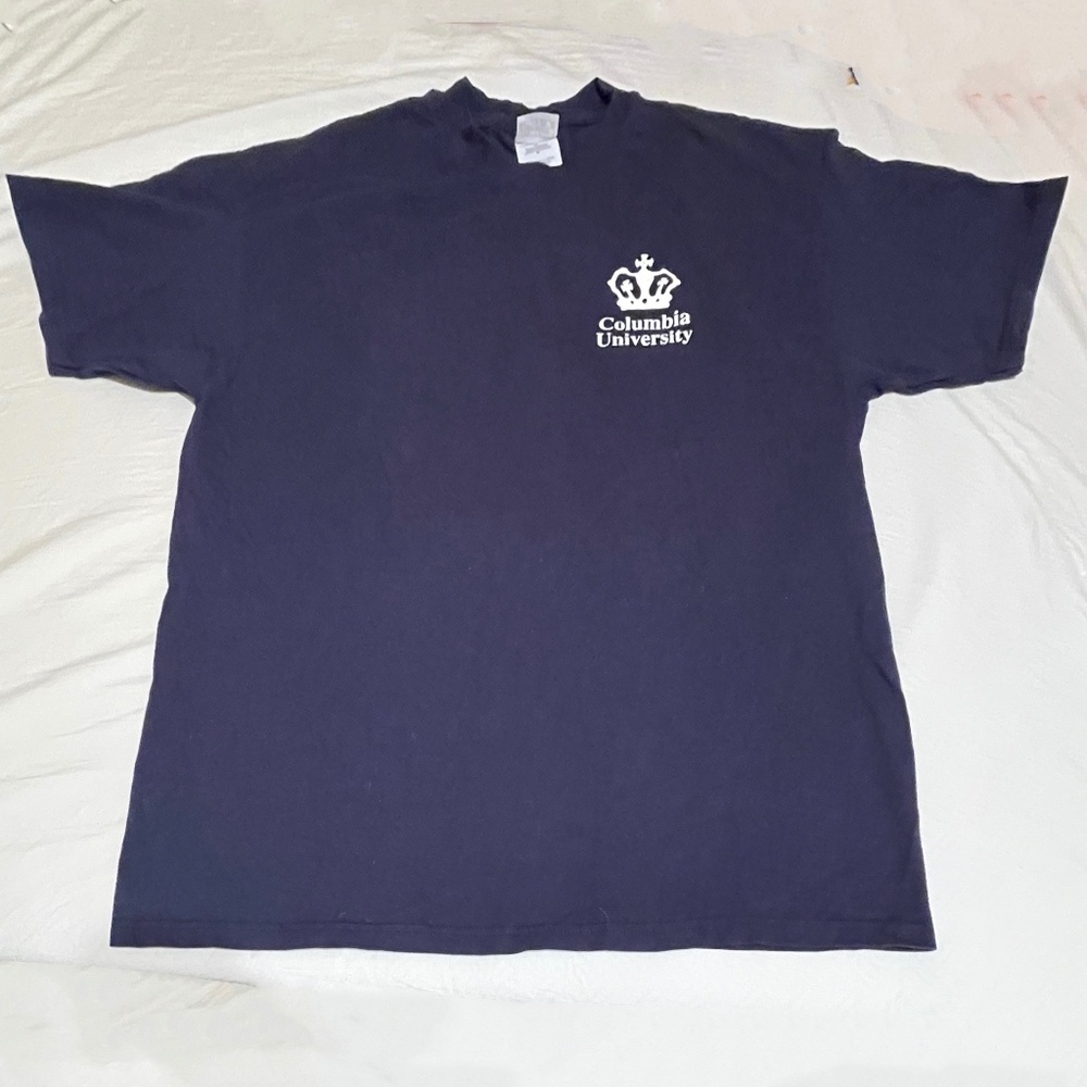 NEW VTG 2K Columbia University  Table Tennis Official Team T-Shirt Navy XL